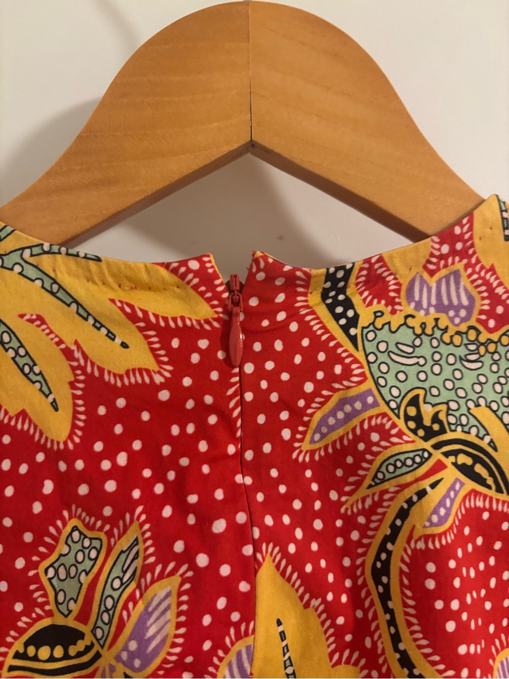 RHODE Resort Cotton Poplin Athena Midi Dress Red Floral Size XS - Picture 12 of 12